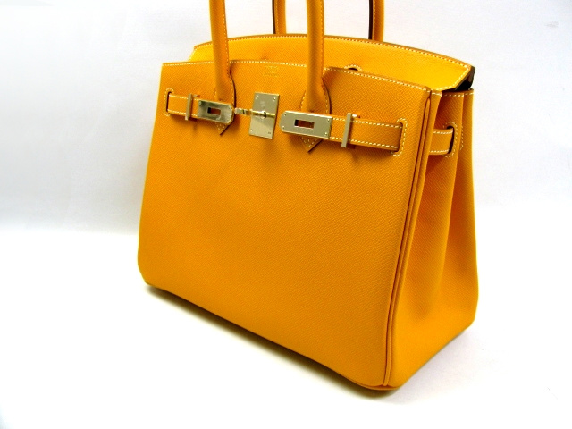 エルメス バーキン30/ジョーヌドール×オレンジ(ゴールド金具)/ヴォーエプソン